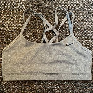 Grey nike sports bra
